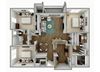3 Bed 2 Bath Floor Plan 3 Bed 2 Bath Floor Plan at Kingwood Glen, Kingwood, TX, 77339